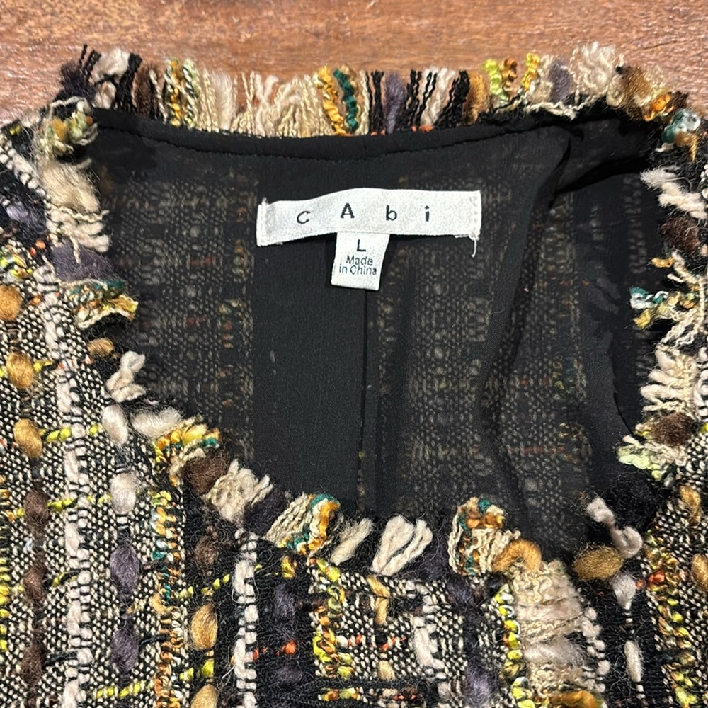 CAbi Brown Tan Boxy Buttoned Blouse - Picture 4 of 5